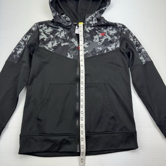 Russell Tech Fleece Full Zip Hoodie Jacket Kids XXL Size 18 - Picture 4 of 7